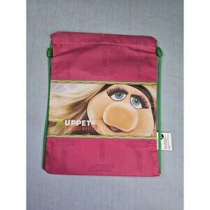 Disney Miss Piggy MUPPETS MOST WANTED Drawstring Lunch BackPack Tote Bag